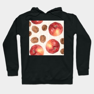 Autumn fruits: apples and walnuts Hoodie